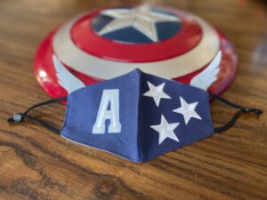 Oates & Associates Captain America mask and miniature shield